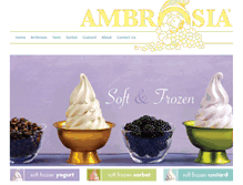 Tablet Screenshot of ambrosiafrozenyogurt.com